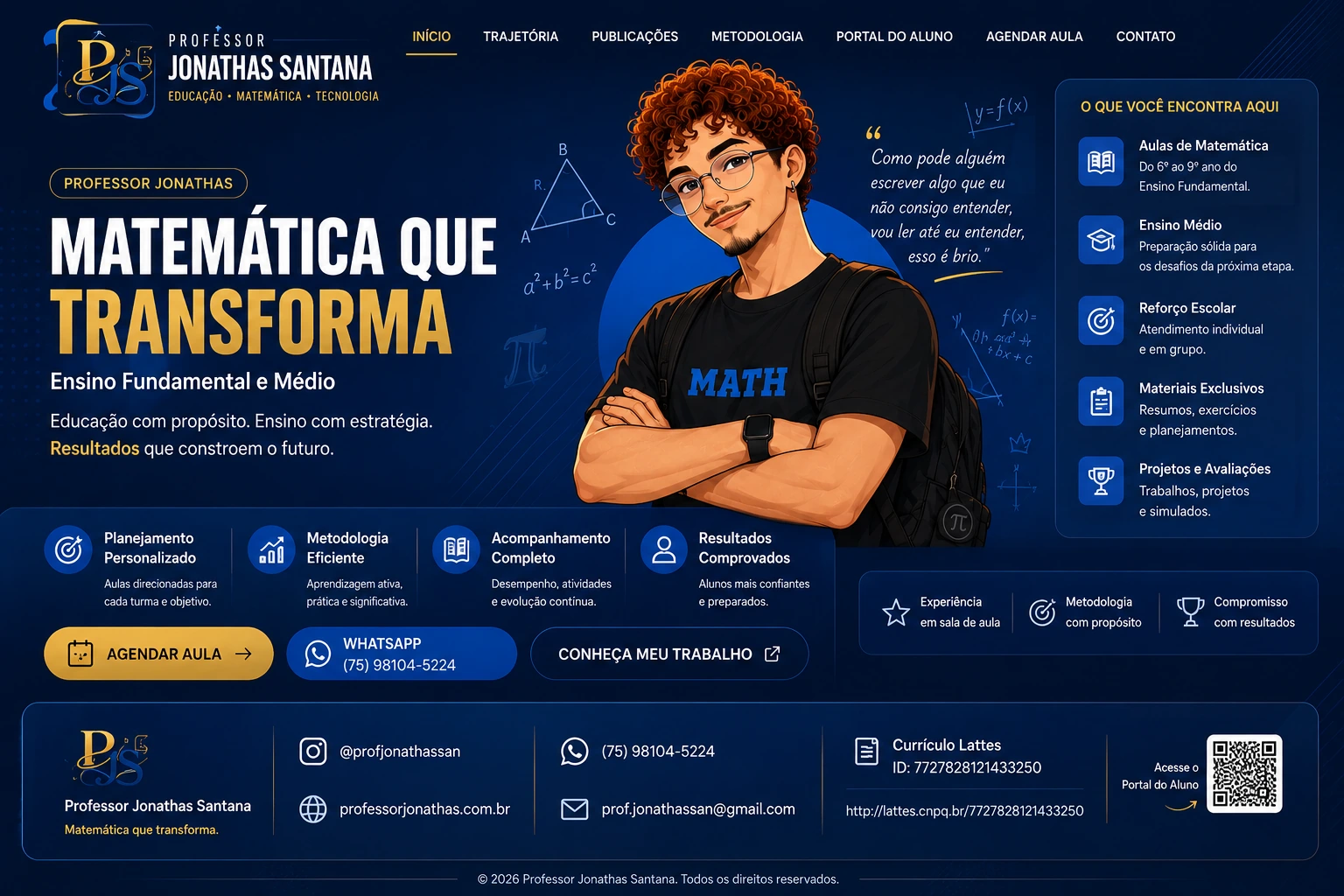 Solicite acompanhamento em Matemática com Professor Jonathas